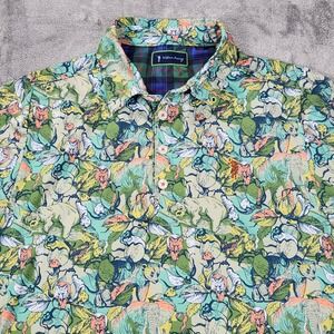 William Murray Polo Shirt Mens Small Golf Short Sleeve Animal Safari Print